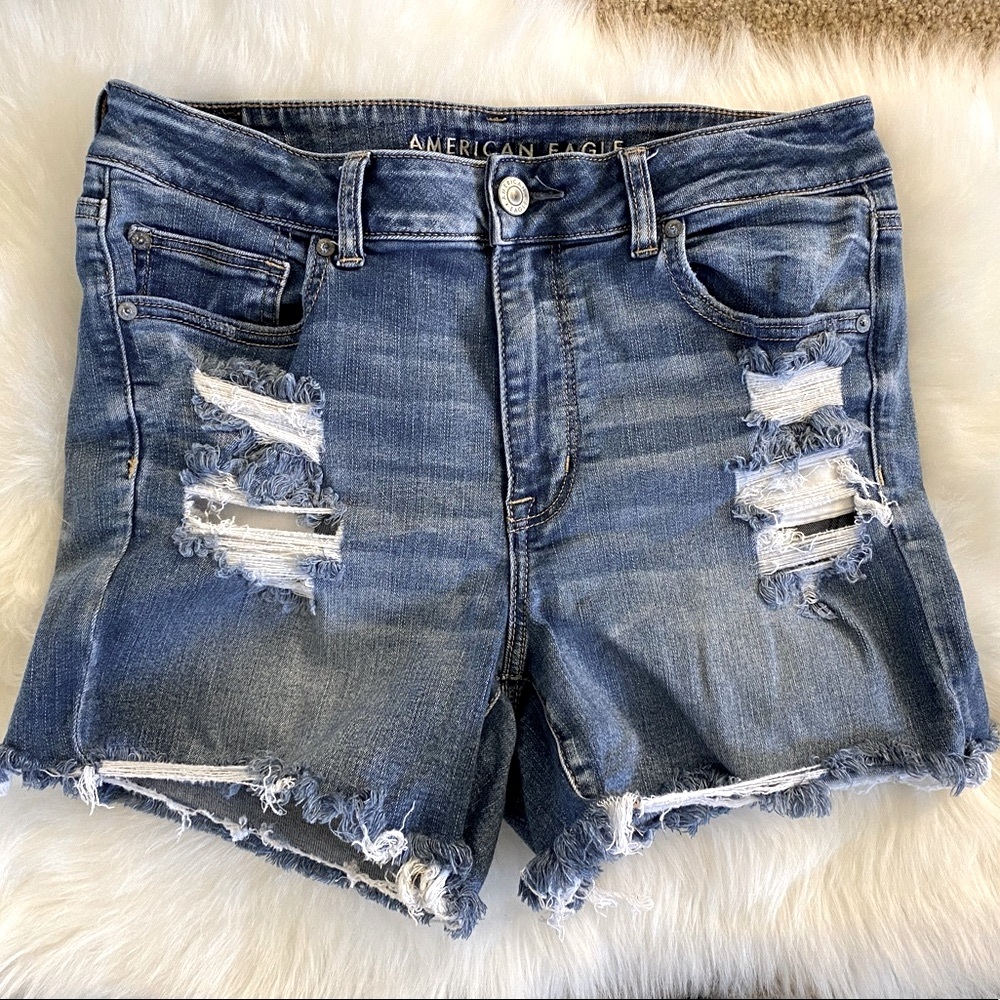American Eagle Distressed Cut Off Denim Shorts